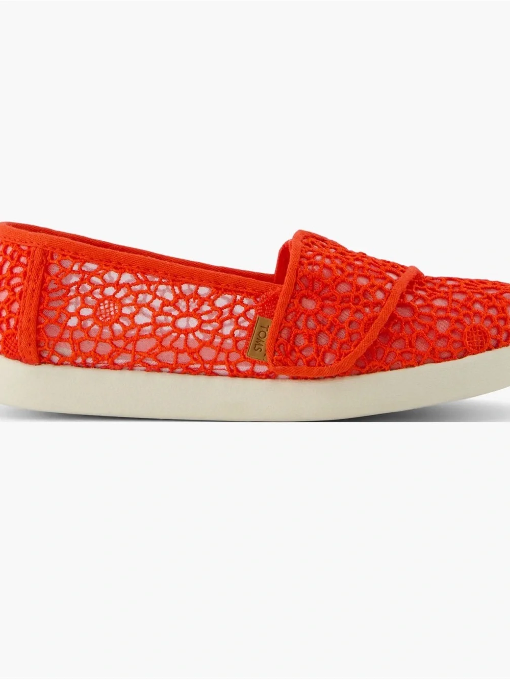 TOMS Alpargata Classic Toddler Shoe Flame Moroccan Crochet, Size 6